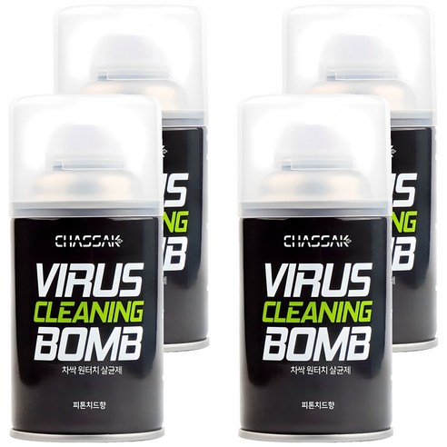 차싹 차량용 원터치 살균 탈취제 피톤치드향, 112g, 4개