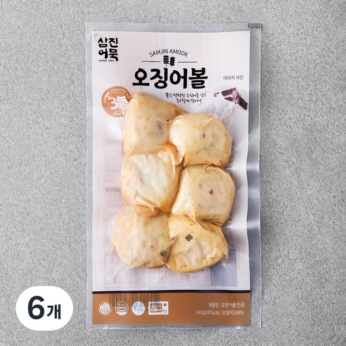 삼진어묵 오징어볼 어묵 6개입, 240g, 6개