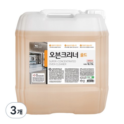 코코즈 오븐크리너 골드, 18.75L, 3개