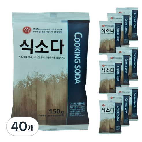 해가원푸드 햇살나래 식소다, 150g, 40개