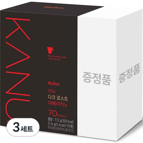카누 다크로스트 아메리카노, 1.6g, 70개입, 3개