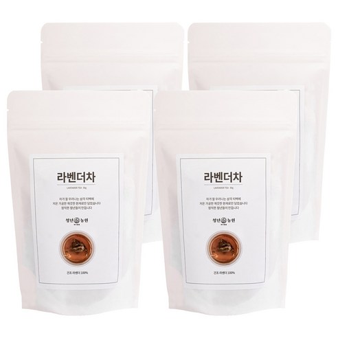청년농원 저온가공 라벤더차 삼각티백, 1g, 50개입, 4개