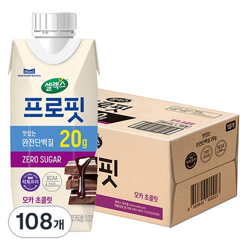 셀렉스 프로핏 완전단백질 드링크믹스 RTD 모카 초콜릿, 250ml, 108개
