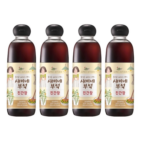 새미네부엌 진간장, 830ml, 4개