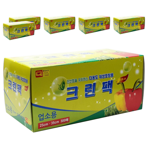 해피크린 업소용 크린팩 25 x 35 cm, 6개
