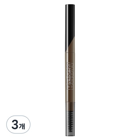 메이블린 패션브로우 울트라 플러피 브로우 펜슬 0.2g, 3개, 다크 브라운