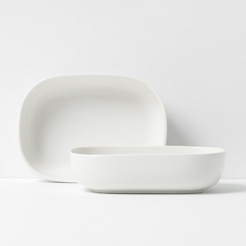 보울보울 레트로라인 오발볼 18cm, 밀크화이트, 2개입