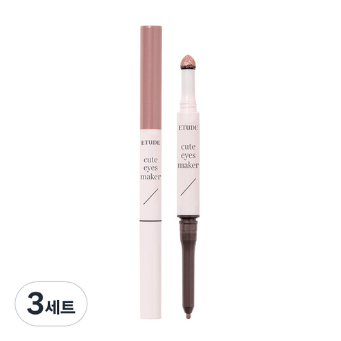 에뛰드 애교살 메이커 라이너 0.1g + 글리터 0.5g 세트, 샴페인 누드, 3세트