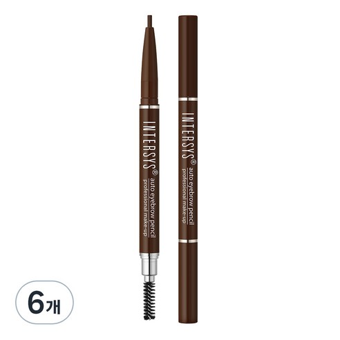 인터시스 오토 아이브로우 펜슬 10g, 04 흑갈색, 6개
