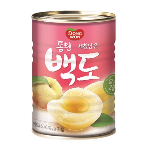 동원 백도 과일통조림, 400g, 1개