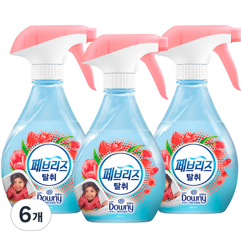 페브리즈 섬유탈취제 다우니 에이프릴향 본품, 360ml, 6개