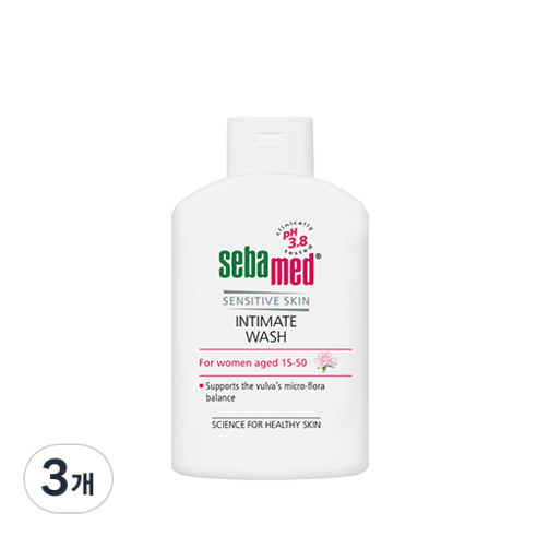 세바메드 인티메이트 워시 pH3.8 휴대용 여성청결제, 50ml, 3개