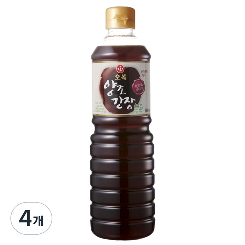 오복식품 양조간장, 900ml, 4개