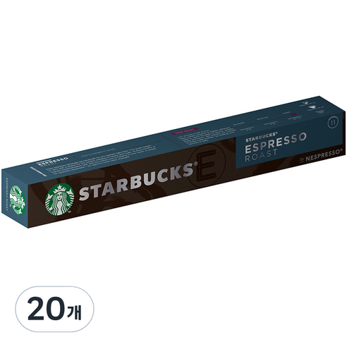 네스프레소 스타벅스 에스프레소 로스트 캡슐커피, 5.7g, 20개