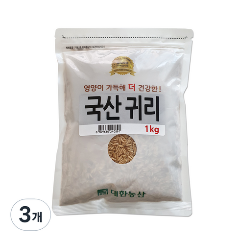 대한농산 귀리, 1kg, 3개