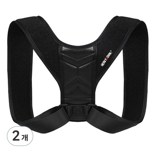 해비다운 바른자세 어깨밴드 블랙 L, 2개