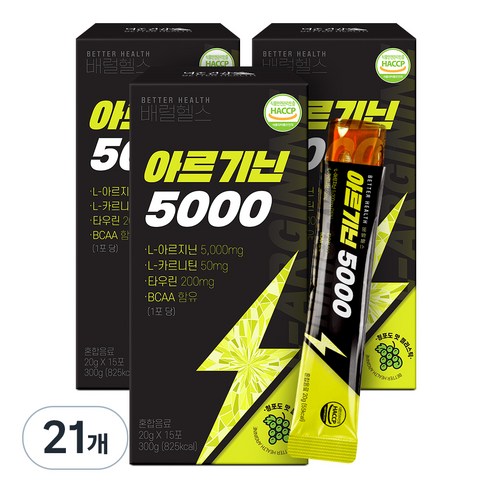 더존건강 배럴헬스 아르기닌 5000 15p, 300g, 21개