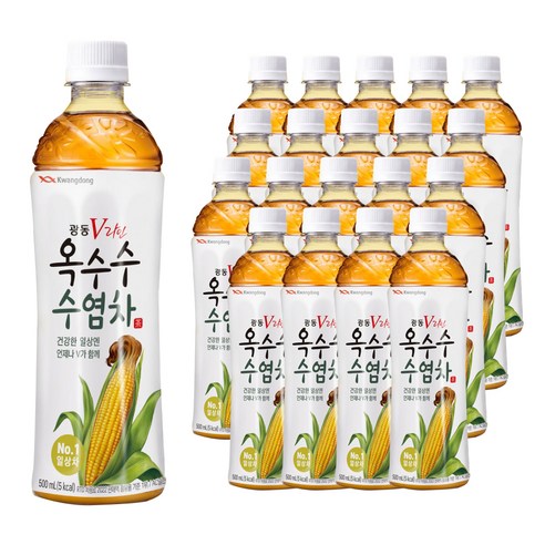 광동제약 V라인 옥수수 수염차, 500ml, 20개