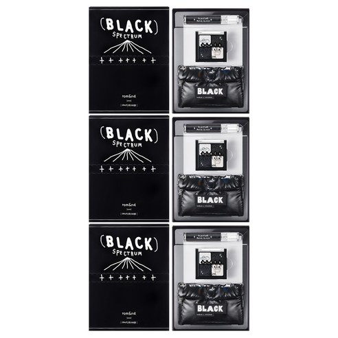 롬앤 이나피스퀘어 블랙 스펙트럼 에디션 세트, 3개, B03 글리츠인블랙 + 03 블랙펄스 + 체인백