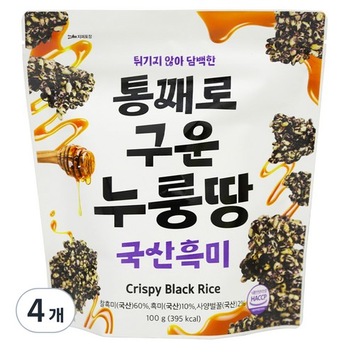 일일곡식 누룽땅 흑미, 100g, 4개