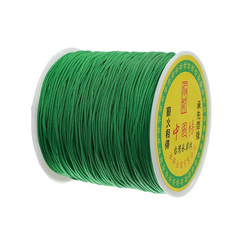 나일론 매듭실 실팔찌 만들기 0.8mm, Green, 1개