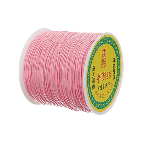 나일론 매듭실 실팔찌 만들기 0.8mm, Medium Pink, 1개