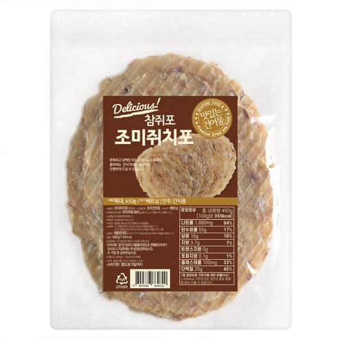 해맑은푸드 두툼쥐포, 500g, 1개