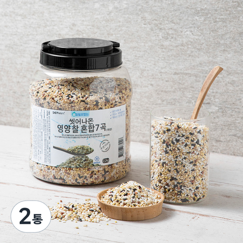 씻어나온 영양 찰 혼합 7곡, 2.2kg, 2통