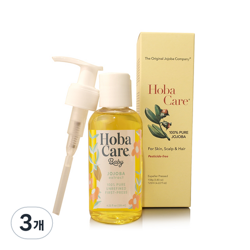 더호호바컴퍼니 베이비 호호바오일, 125ml, 3개