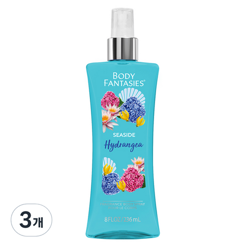 바디판타지 씨사이드 하이드렌지아 바디미스트 플로럴향, 236ml, 3개