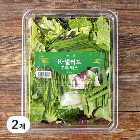 팜에이트 K-샐러드 부추 믹스, 250g, 2개