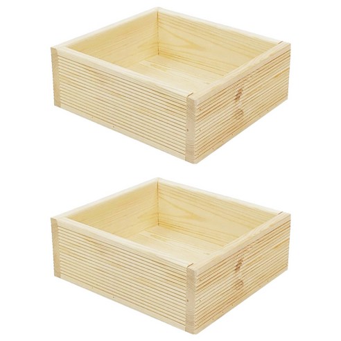 나무 상자 우드 수납박스27 높이 4.5cm, 2개