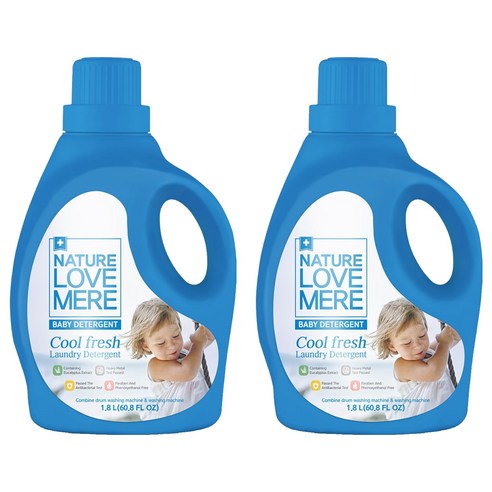 네이쳐러브메레 친환경 유아세제 쿨 프레쉬, 2개, 1.8L