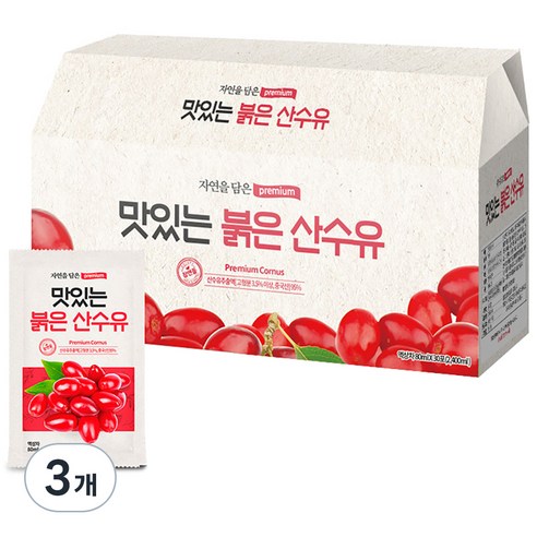 황토농원 맛있는 붉은 산수유 건강즙, 2.4L, 3개