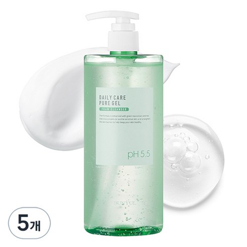 은율 데일리 케어 퓨어 젤 폼클렌저, 512ml, 5개