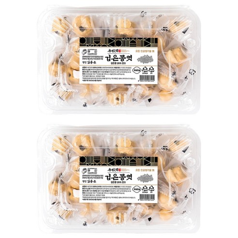 전통 수제 검은콩 도시락 엿, 160g, 2개