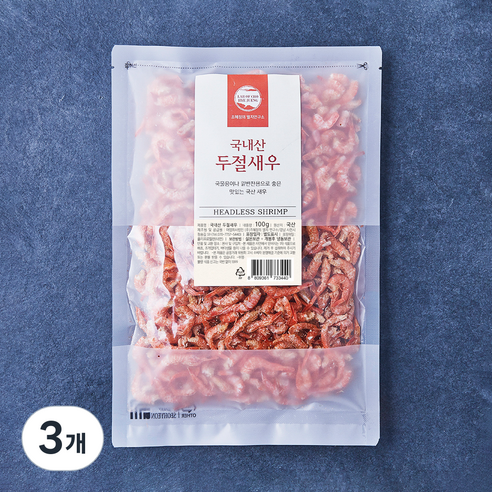 조혜정의멸치연구소 국내산 두절건새우 (냉동), 100g, 3개