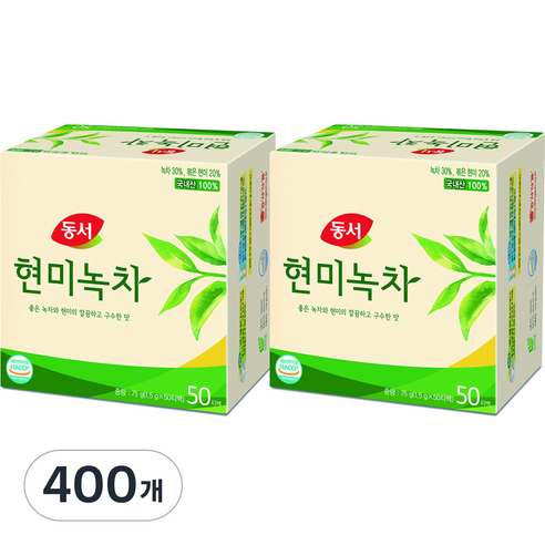 동서 현미녹차 티백, 400개