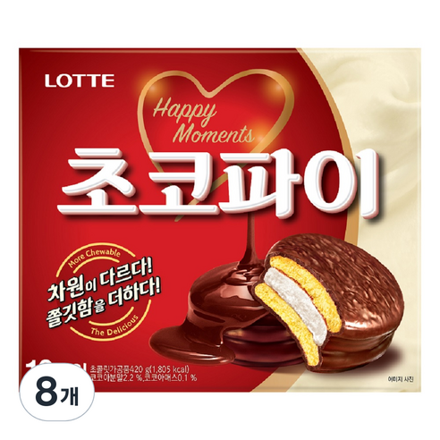 롯데 초코파이, 420g, 8개
