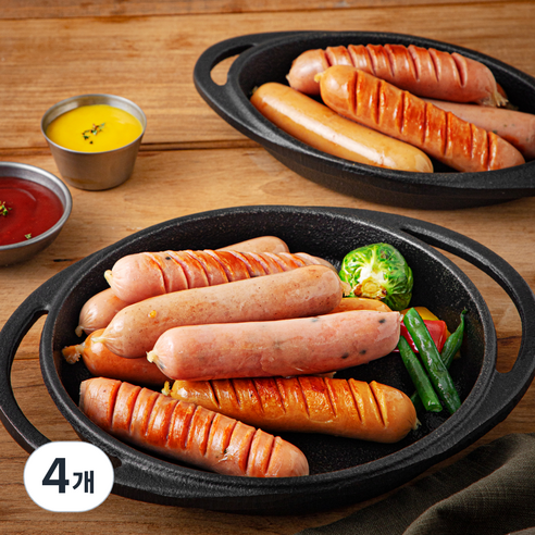 수제 생 5가지 맛 모둠소시지, 1kg, 4개