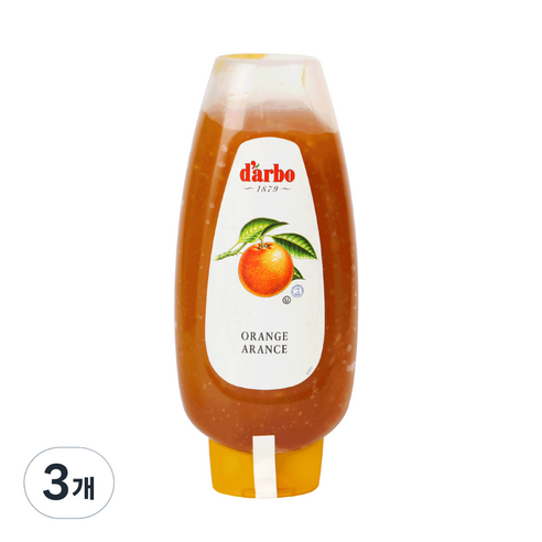 다보 짜먹는 오렌지 튜브잼, 900g, 3개