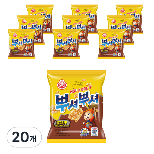 오뚜기 뿌셔뿌셔 불고기맛, 90g, 20개