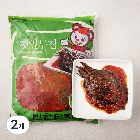 반찬단지 깻잎무침, 4kg, 2개