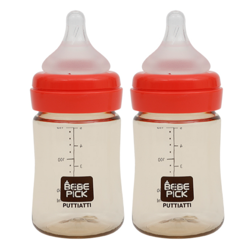 베베픽 PPSU 젖병 150ml 트윈팩, 코랄, S(1~3개월), 2개