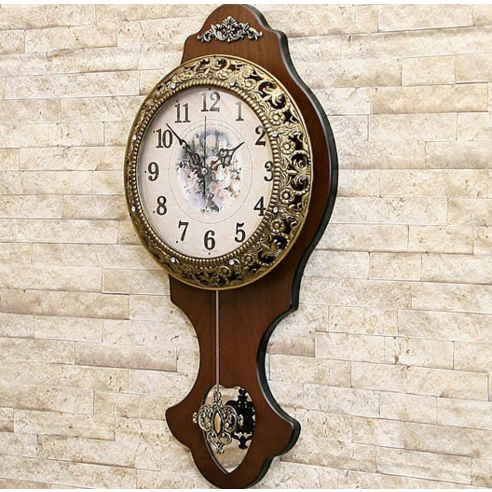 공간에 품격을 더하는 무소음 엔틱 국화 벽시계