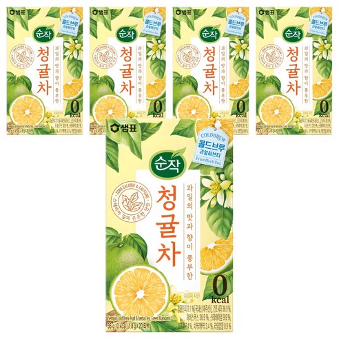 순작 청귤차 티백, 1.8g, 20개입, 5개