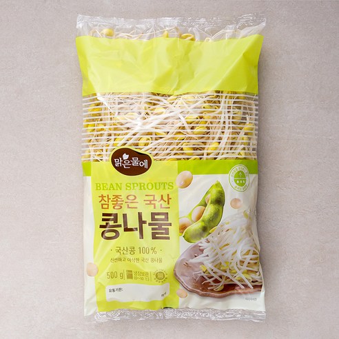 투썸쿠폰 추천상품 무농약 인증 맑은물에 참좋은 국산콩나물 500g, 1개 소개