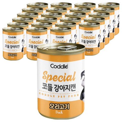 코들 강아지 캔, 오리고기, 400g, 24개