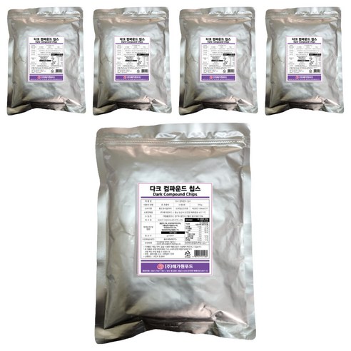 햇살나래 다크 컴파운드 칩스, 350g, 5개