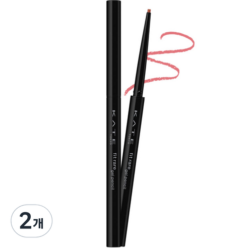 케이트 핏 레어 젤 펜슬 N 아이라이너 0.08g, PK-1 핑크 베이지, 2개